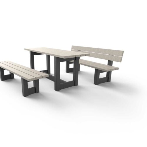 Kunststof Picknicktafel London 26 Picknicksets Londen. De voordelige, rotvrije en onderhoudsarme picknicksets voor horeca en semi-openbare ruimtes. Milieuvriendelijk. Goed voor uw imago en goed voor uw portemonnee.